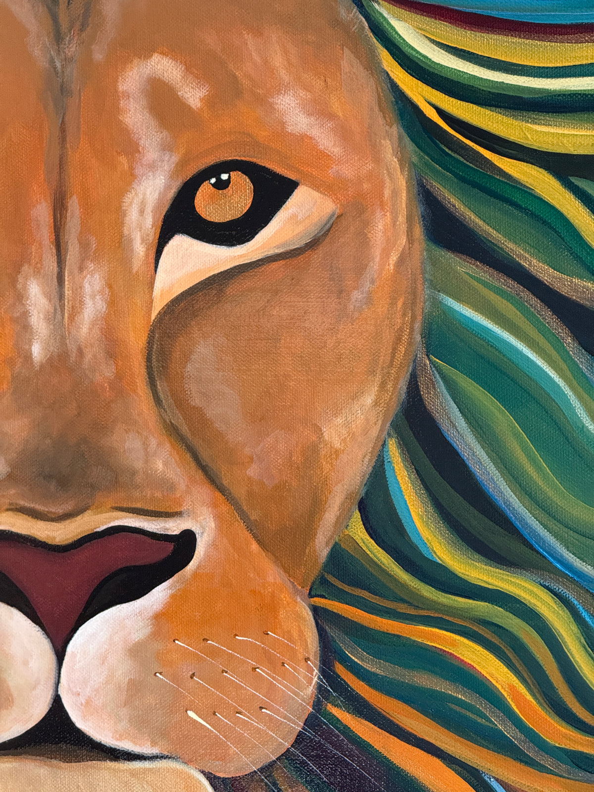 Lion of Judah - Original Acrylic Painting, 36x36