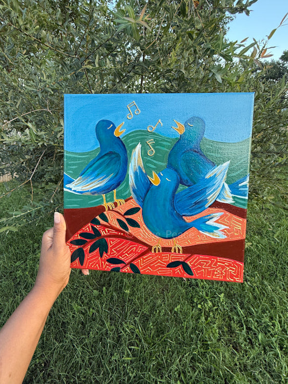 Songs of Praise - Original Acrylic Painting, 12x12