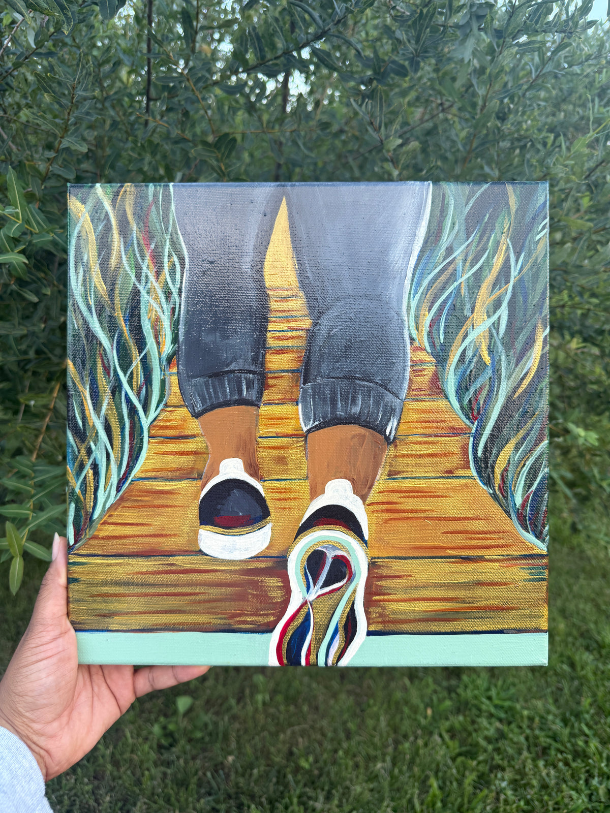 Follow Me - Original Acrylic Painting, 12x12