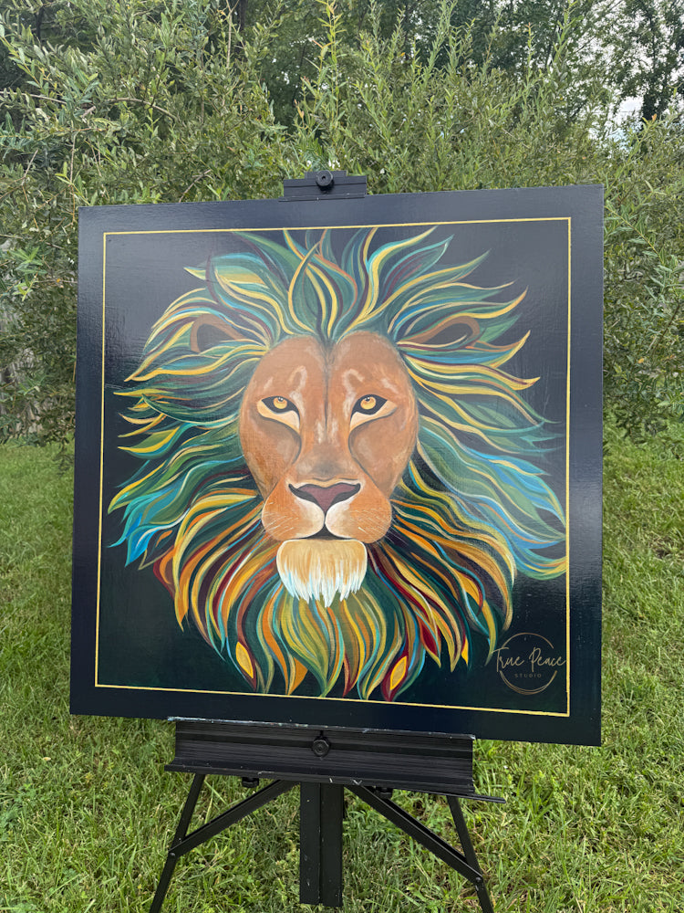 Lion of Judah - Original Acrylic Painting, 36x36