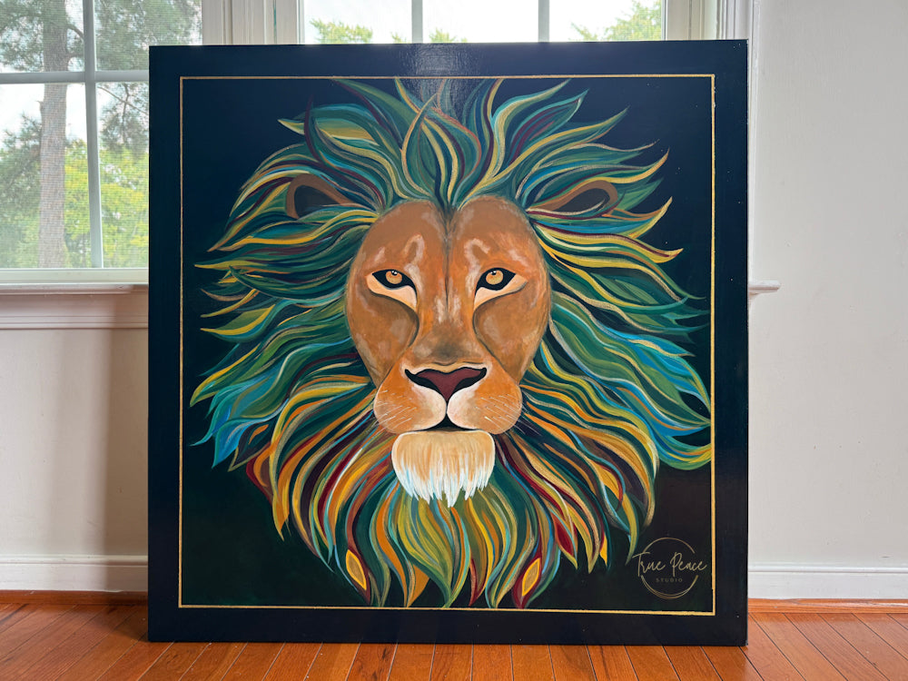 Lion of Judah - Original Acrylic Painting, 36x36