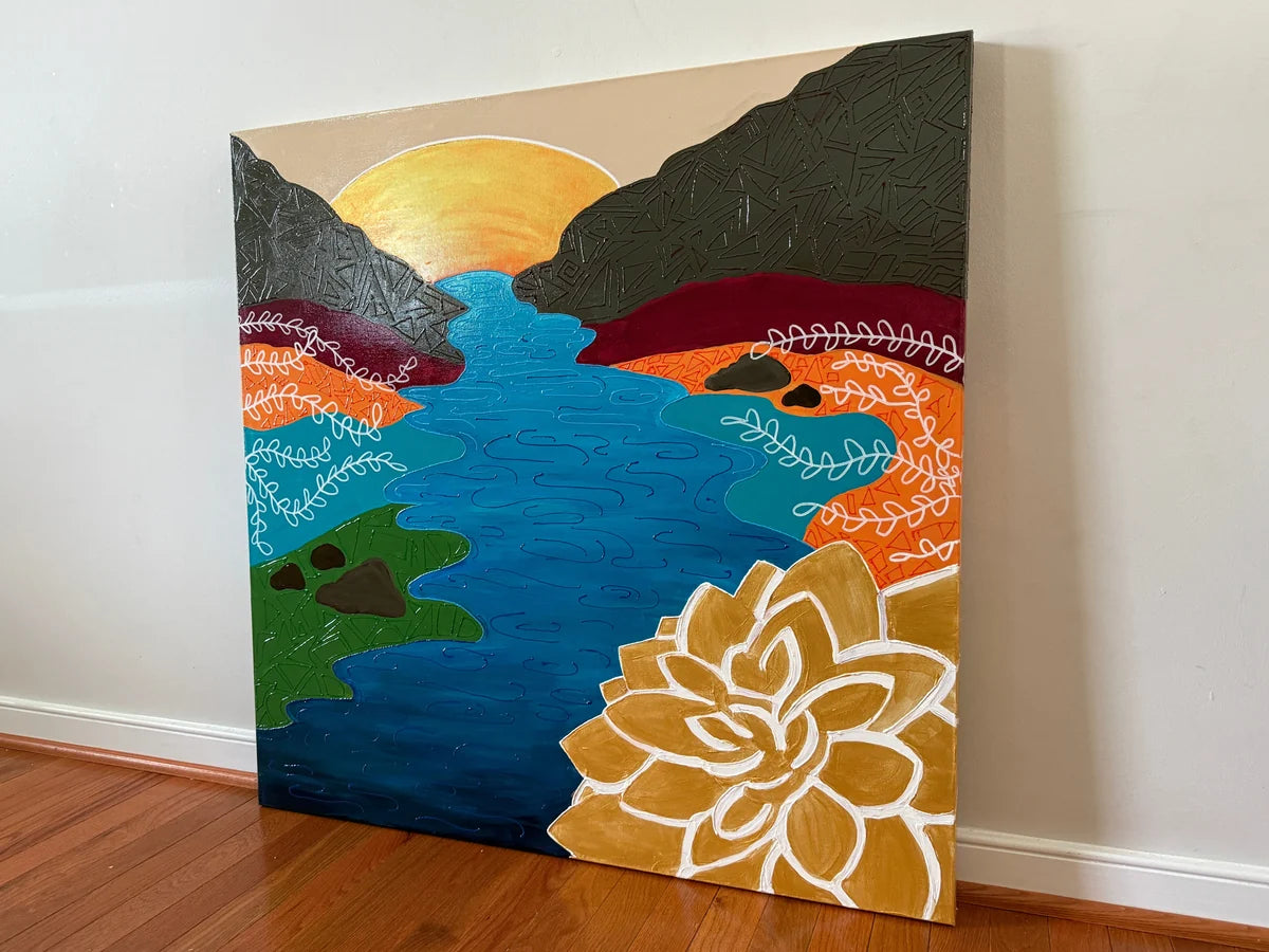Living Water - Original Acrylic Painting, 36x36